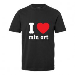 I Love t-shirt Svart