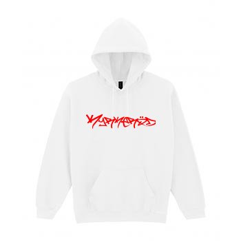 Graffiti hoodie i Kyrkeröd