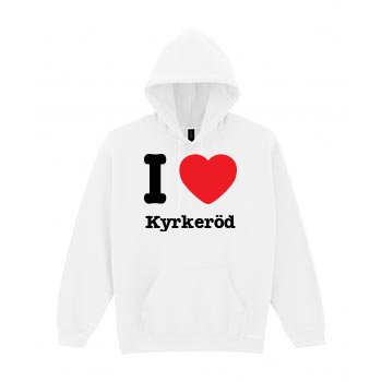 I love min ort hoodie i Kyrkeröd